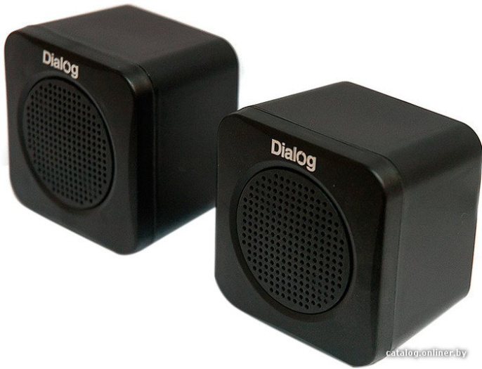 Акустическая система Dialog AC-01UP BLACK - aкустические колонки 2.0, 1W RMS, питание от USB