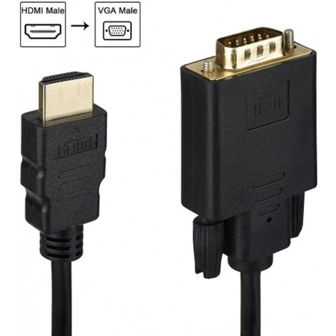 KS-is KS-441 Кабель HDMI M VGA M full с чипом черно-черный 1.8м