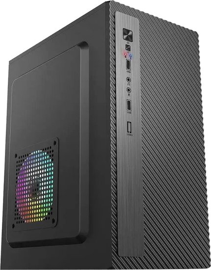 Корпус Accord ACC-2053B черный без БП mATX 1x80mm 1x120mm 2xUSB2.0 audio