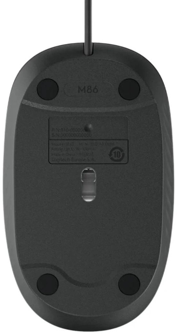 Мышь Logitech M86 черный оптическая 8000dpi USB для ноутбука 2but 910-007661