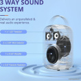 Портативная колонка Tronsmart Halo 100 60W трехполосная звуковая система, Bluetooth 5.3, водонепроницаемостьI PX6, со световыми эффектами, с ультрапортативный ручкой, до 18 часов работы, батарея 7.4V/6000mAh