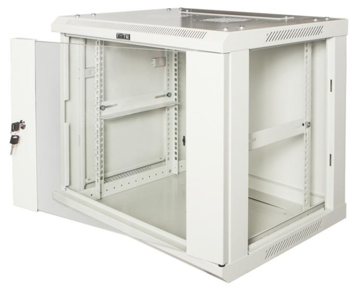 Шкаф коммутационный Lanmaster (TWT-CBWPG-6U-6X6-GY) настенный 6U 600x600мм пер.дв.стекл 60кг серый 500мм 368мм IP20 сталь