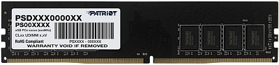 Память DDR4 8GB 2666MHz Patriot PSD48G26662 Signature RTL PC4-21300 CL19 DIMM 288-pin 1.2В single rank Ret
