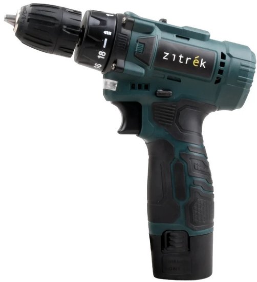 Дрель-шуруповерт аккумуляторная Zitrek Green 12V Max, 12В, 2x2.0Ач 085-1016