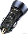 Автомобильное зарядное Baseus TZCCJD-A0G Golden Contactor Pro Dual Quick Charger Car Charger 2 USB 40W кабель USB-Type-C 5A 1m , Выходы: USB 1 - 20W, USB 2