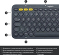 Клавиатура беспроводная Logitech K380 DARK GREY, Multi-Device, Bluetooth Classic 3.0 , 2 батарейки типа ААА