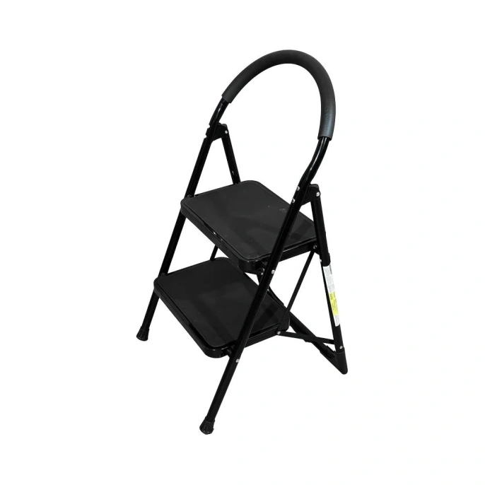 Стремянка с 2-мя широкими ступенями SevenBerg Prima Lux черная 4687202292523