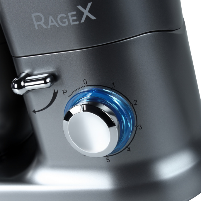 Кухонный комбайн RAGEX R101-200 9 в 1, 4.5 литра, 6 скоростей, 1500 Вт, железно-серый
