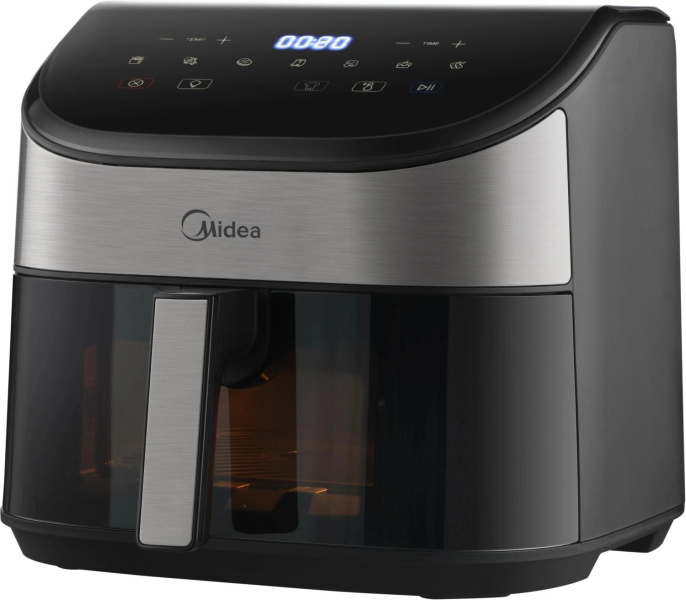 Аэрогриль Midea MAF-CY55WK 5.5л 2250Вт черный/серебристый