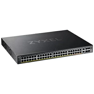 Коммутатор L3 Access Zyxel NebulaFlex Pro XGS2220-54FP, rack 19", 48xRJ-45: 1G PoE+ (8 из них PoE++), 2xRJ-45: 1/2.5/5/10G PoE++, 4xSFP+, бюджет PoE 960 Вт