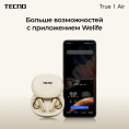 Гарнитура внутриканальные Tecno True 1 Air TU01 черный беспроводные bluetooth в ушной раковине TU01 AIR ELEGANT BLACK