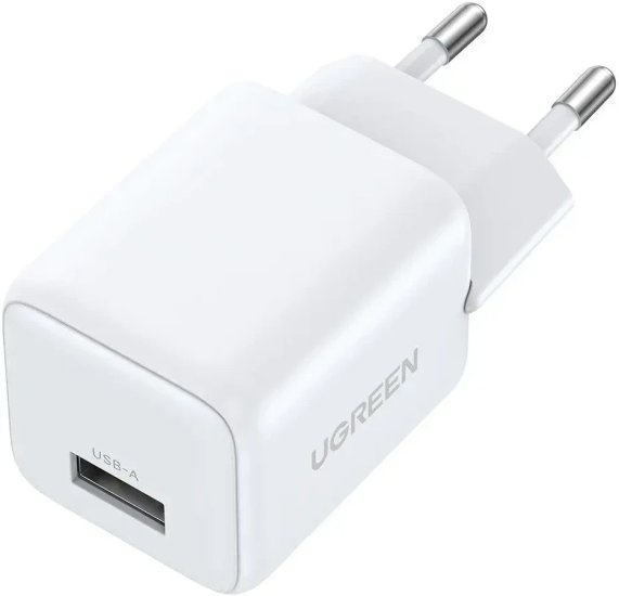 Сетевое зарядное Ugreen X518 75623 (белый) сетевое зарядное для телефонов/для планшетов, USB Type-A, 18 Вт, быстрая зарядка, без кабеля
