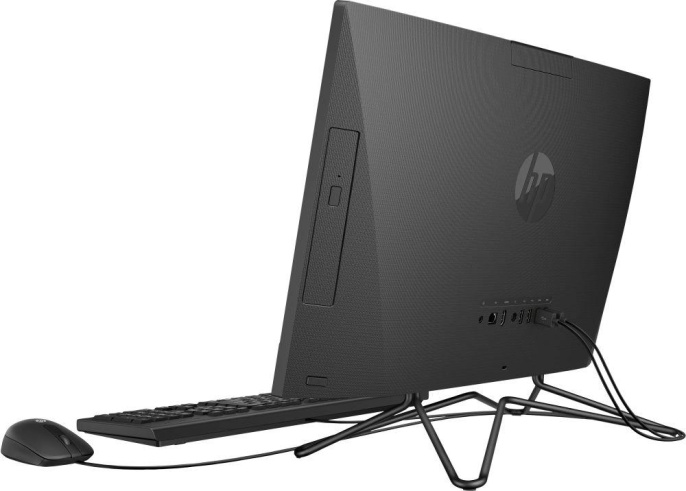 Моноблок HP 200 G4 21.5" Full HD i5 1235U 1.3 8Gb SSD512Gb Iris Xe DVDRW CR FreeDOS GbitEth WiFi BT 65W клавиатура мышь Cam черный 1920x1080 (6D418EA)