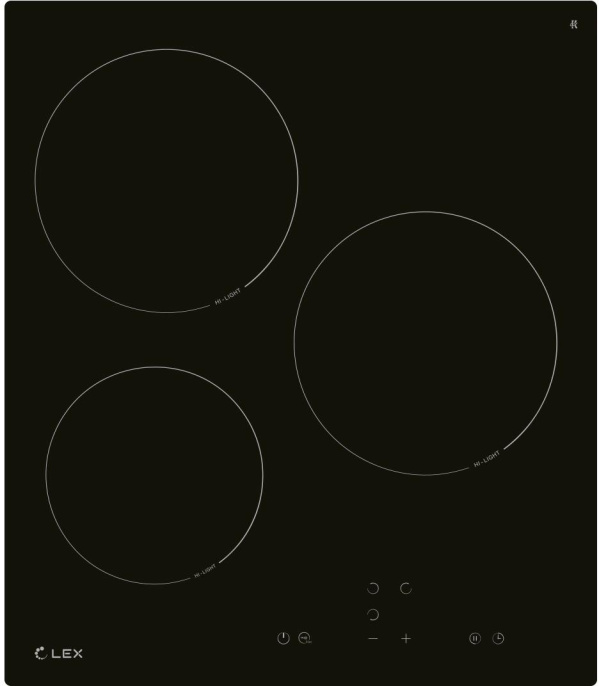 Электрическая варочная поверхность LEX EVH 430B BL, конфорок: 3 шт.,  стеклокерамика,  независимая, черный