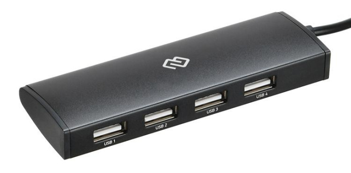 Хаб (разветвитель) Digma HUB-4U2.0-UC-B, черный
