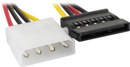 Кабель питания SATA ExeGate EX-CC-SATA-PS Molex 4pin/SATA15pin, 0,15м EX138936RUS