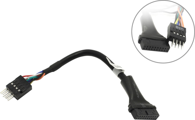 Espada 10pinMto20pinF 10pinM - 20pinF подключение USB2.0 кабеля от передней панели к USB3.0