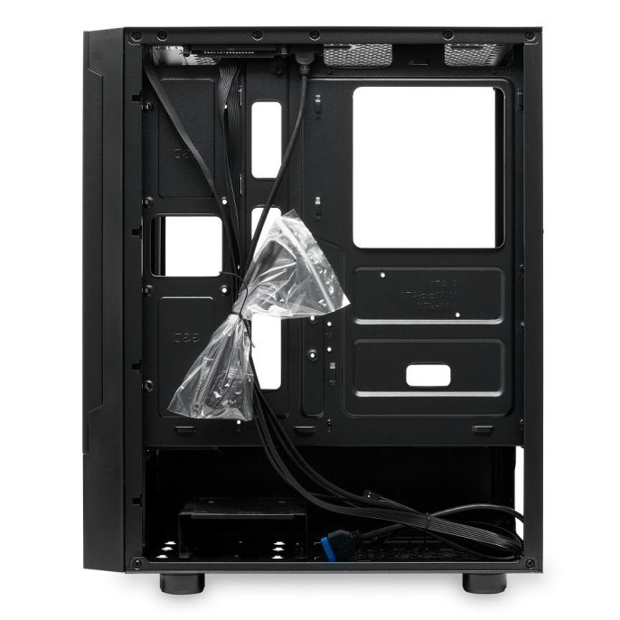 Корпус без блока питания/ Case HSPD M540, Mesh Mid Tower, Black, TG, 0.45 SPCC, no fans, ATX, mATX, mITX, 160/300/150mm, 2x2.5", 2x3.5", 7xPCI, 1xUSB-A 3.0, 2xUSB-A 2.0, 365x216x405mm (M540-TGBK)
