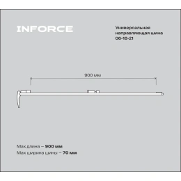 Универсальная направляющая шина 900 мм Inforce 06-18-21
