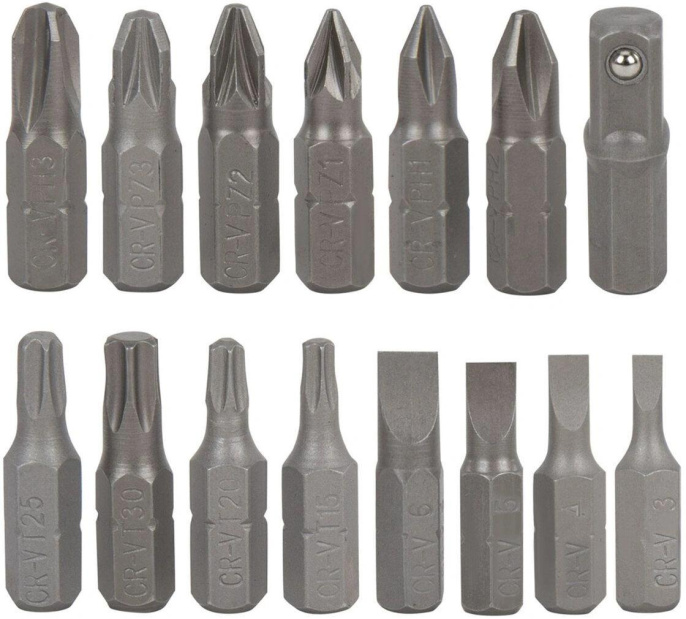 Набор бит и головок ГРАНДМАСТЕР 671327,  универсальные,  27шт