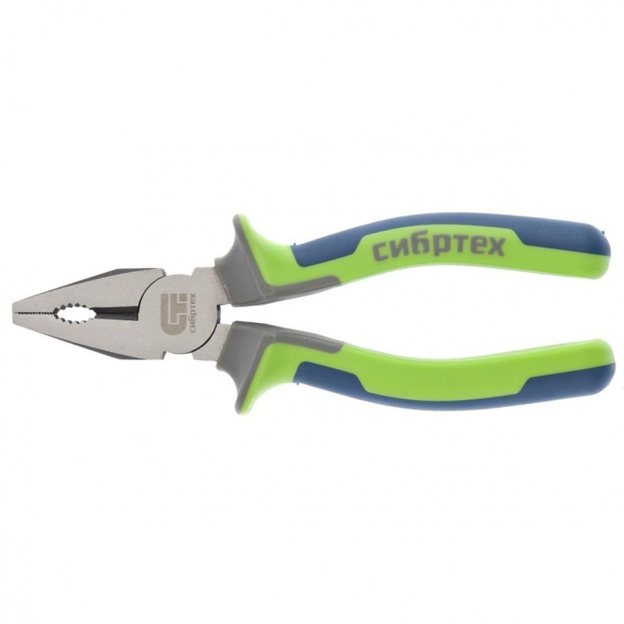 СИБРТЕХ Плоскогубцы комбинированные, 160 мм, фосфатирование, трехкомпонентные рукоятки [17053]