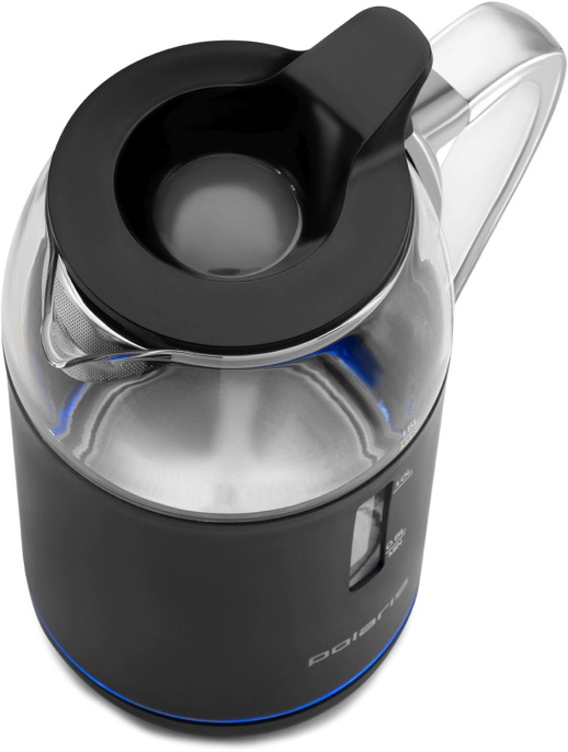 Чайник электрический Polaris PWK 1563CGL 1.5л. 2200Вт черный/прозрачный корпус: пластик/стекло