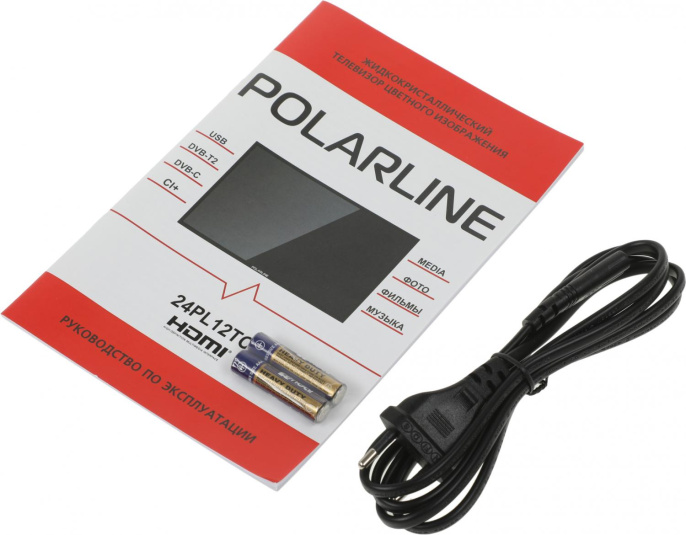 24" Телевизор POLARLINE 24PL12TC HD, черный