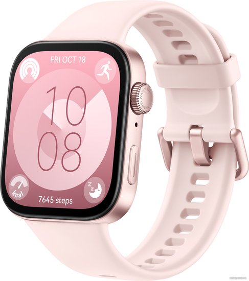 Смарт-часы Huawei Watch Fit 3 Pink Slo-B09 55020CED синхронизация с Android/iOS, экран AMOLED 1.82", поддержка SIM-карты: нет, пульсометр, измерение кислорода в крови, AOD, GPS, Bluetooth
