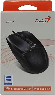 Манипулятор Genius Optical Mouse DX-150X Red (RTL) USB 3btn+Roll (31010231101/31010004406)