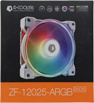 Вентилятор ID-Cooling ID-FAN-ZF-12025-ARGB-SNOW (4пин 120x120x25мм 16.3-28.5дБ 500-1600об/мин)