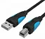 Кабель Vention USB 2.0 AM/BM - 5м. Черный (VAS-A16-B500)