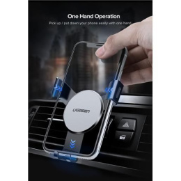 Подставка-держатель UGREEN LP130 (40907) Gravity Drive Air Vent Mount Phone Holder на ветиляционную решетку автомобиля . Цвет: черный