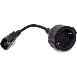 Кабель питания Filum cee 7/3-с14, 3x0.75мм², 220в, 10a, чёрный, 0.15м FL-APC10-EU-C14-0.15M