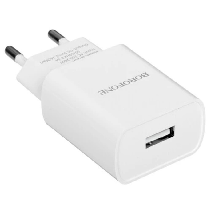 BOROFONE BA20A/ Сетевое ЗУ + Кабель Micro 1m/ 1 USB/ Выход: 10.5W/ White