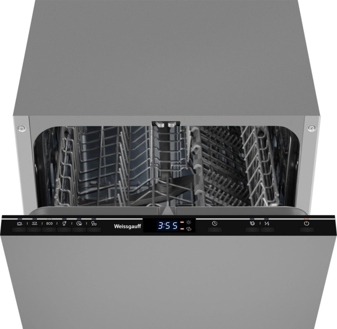 Встраиваемая посудомоечная машина WEISSGAUFF BDW 4526 D, узкая, ширина 44.8см, полновстраиваемая, загрузка 10 комплектов 432978