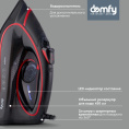 Утюг DOMFY DSC-EI606,  с паровым ударом,  2600Вт,  с автоотключением,  черный и красный