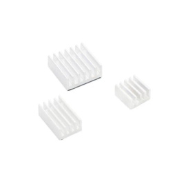Набор радиаторов ACD RA536 White 3 in 1 Heat Sink Set Aluminum 15x10x5мм, 14x14x6мм и 8.8x8.8x5мм for Raspberry Pi 4B комплект из 3шт