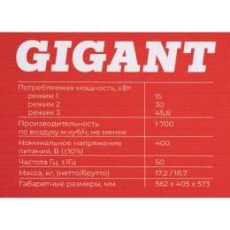 Электрическая тепловая пушка Gigant EHGS-30