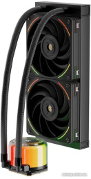 Кулер для процессора (СЖО) 1stPlayer CC 240 Черный (CC-240-BK) (Intel LGA1851/1700/1200/115x/2011/1366, AMD AM5/AM4/AM3/AM2/FM2/FM1, крепление на винтах, размер радиатора: 277x119x27мм, размер вентилятора: 120x120x25мм, размер водоблока: 73.7x73.7x58.4мм,