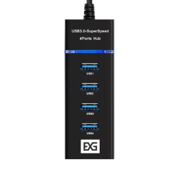 Exegate EX299788RUS USB-Хаб концентратор 4-в-1 ExeGate DUB-331T кабель-адаптер USB3.0 -- 3xUSB2.0, 1xUSB3.0, Plug&Play, черный