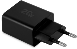 Сетевое зарядное устройство Digma DGW2D,  USB-A,  USB-C, 20Вт, 3A, черный [dgw2d0f110bk]