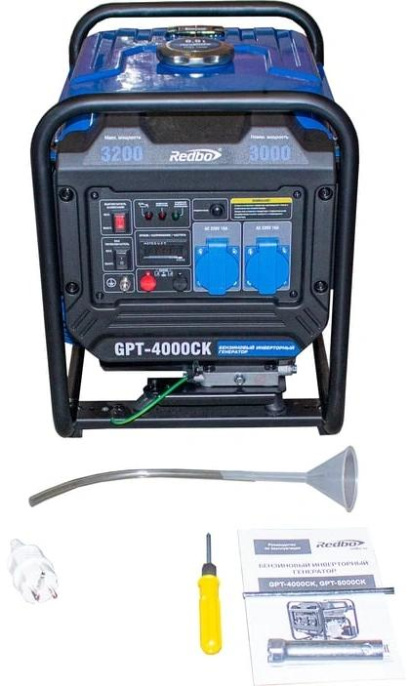 Бензиновый генератор REDBO GPT-4000CK, 220 В, 3.2кВт [39791]