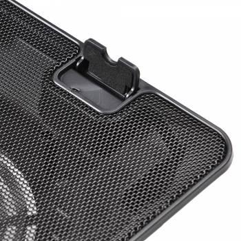 Подставка для ноутбука Buro BU-LCP156-B214H, 15.6", 355х255х30 мм, 2хUSB, вентиляторы 2 х 140 мм, 900г, черный