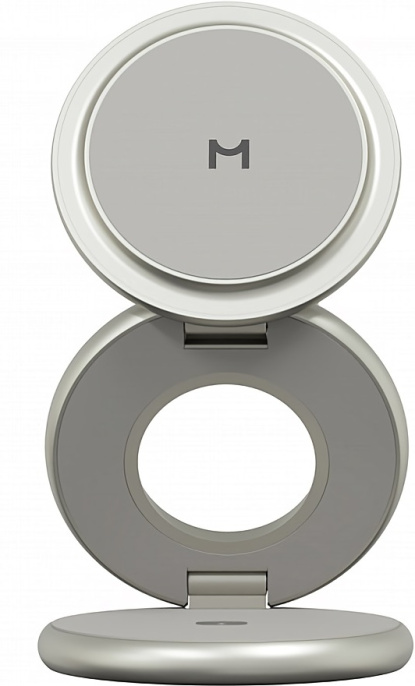 Беспроводное зарядное устройство Magssory Signature Disc Pro 3 в 1 для Apple Titan WCH073t мощность выхода: 25 В, мощность входа: 9V/3А, 12V/3A, протоколы зарядки: Qi2, Qi, PD, QC, кабель: магнитный нейлоновый