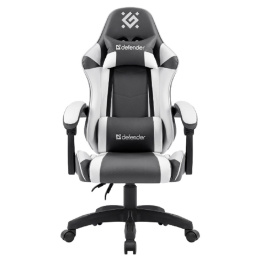 Игровое кресло Defender Fortune Серый/белый,класс 4,PU_5 64026
