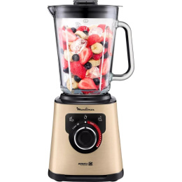 Высокоскоростной блендер Moulinex/ Высокоскоростной блендер Moulinex PerfectMix+, механическое управление, 3 автоматические программы, мощность 1200 Вт, объем чаши 2 л, турбо, съемные лезвия