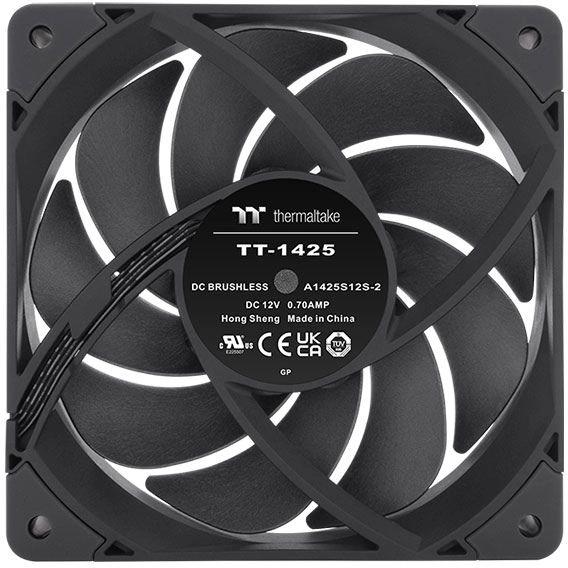 Вентилятор Thermaltake Toughfan 14 Pro 140мм, 4-pin, 2000об/мин, 24.5 - 31.6 дБ, черный, Ret [cl-f140-pl14bl-a]