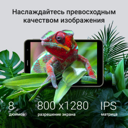 8" Планшет Digma R8 4/64 GB T606 4G, 1280 x 800, Android 15, темно-серый [da1c8p02]