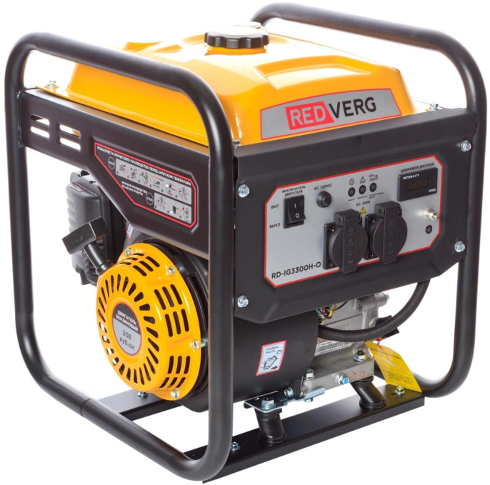 Бензиновый генератор REDVERG RD-IG3300H-O, 220 В, 3.3кВт [rd-ig3300h-о]