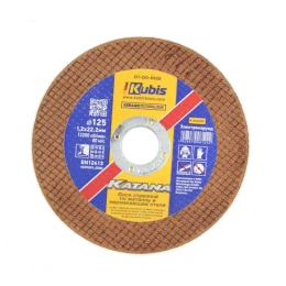 Диск отрезной по металлу и нержавеющей стали 125х1.2х22 мм, Ceramic 10x KATANA KUBIS 07-00-8122
